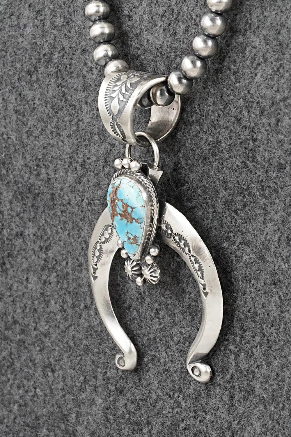 Turquoise & Sterling Silver Necklace - Samuel Yellowhair