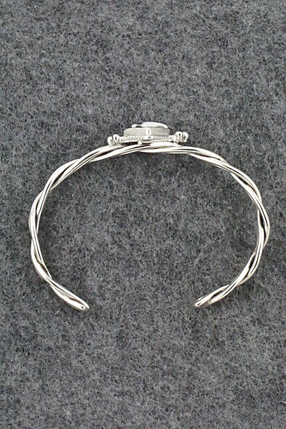 White Buffalo & Sterling Silver Bracelet - Leroy Silversmith