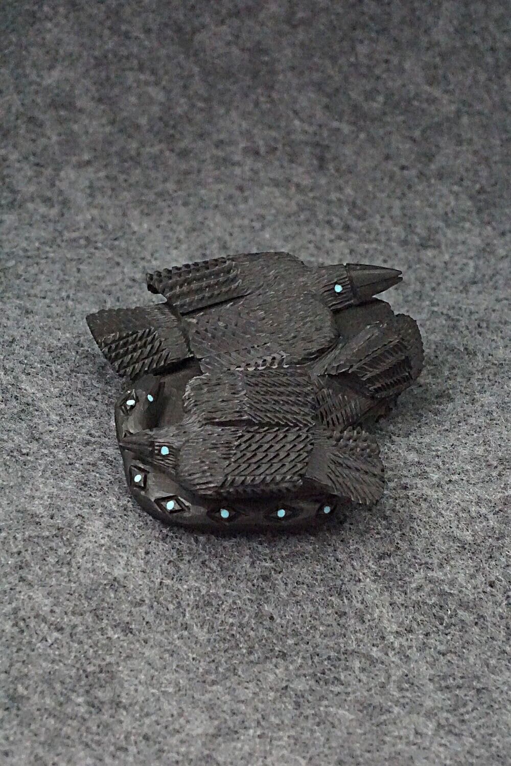 Crows with Snake Zuni Fetish Carving - Destry Siutza