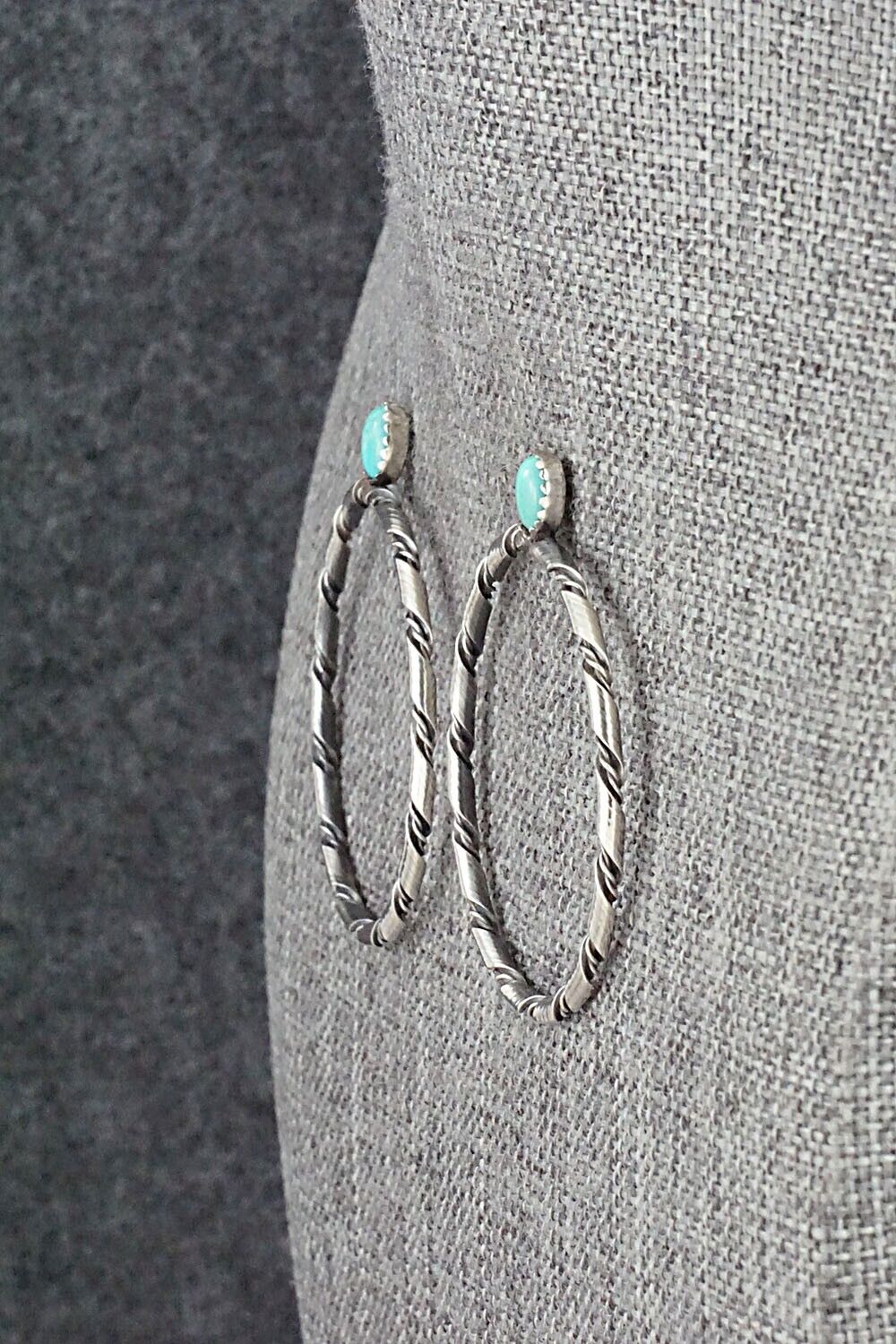 Turquoise and Sterling Silver Earrings - Nashina Tsosie