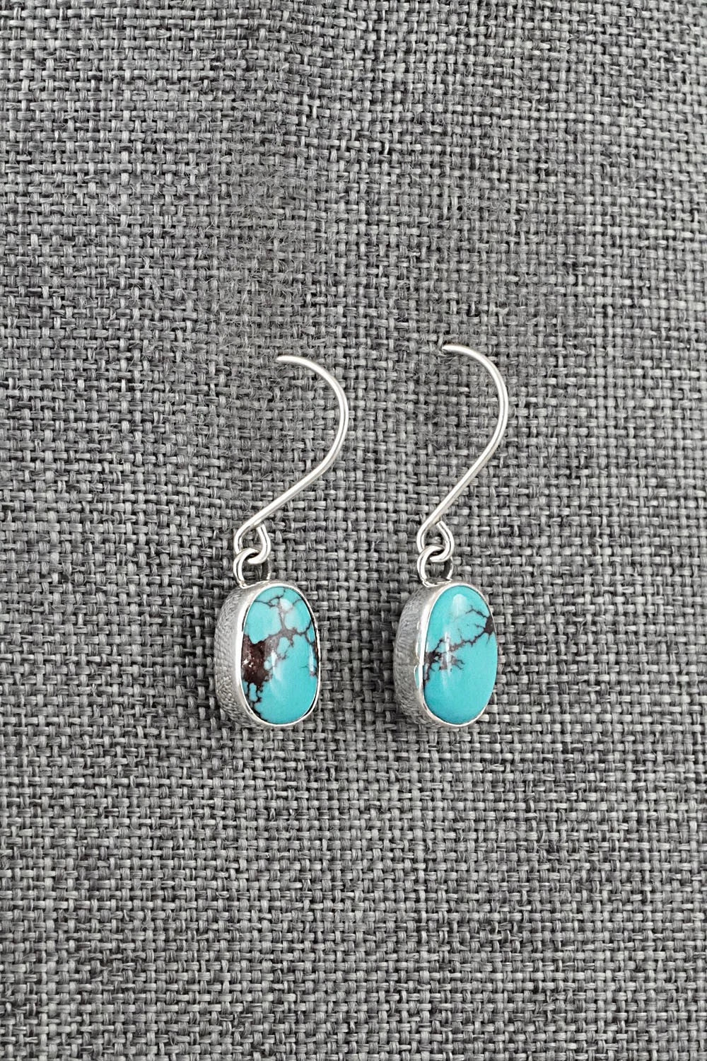 Turquoise & Sterling Silver Earrings - Eugene Gruber