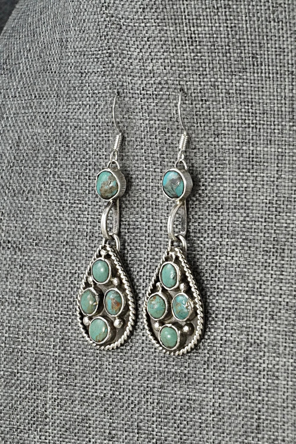 Turquoise & Sterling Silver Earrings - Priscilla Reeder
