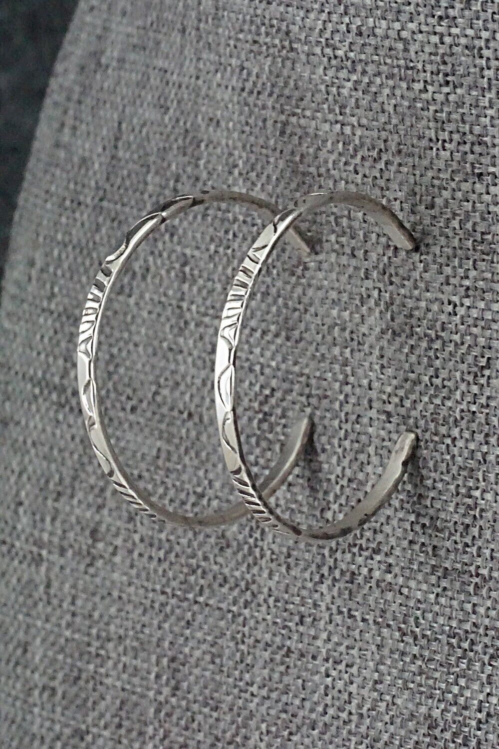 Sterling Silver Hoop Earrings - Elaine Tahe
