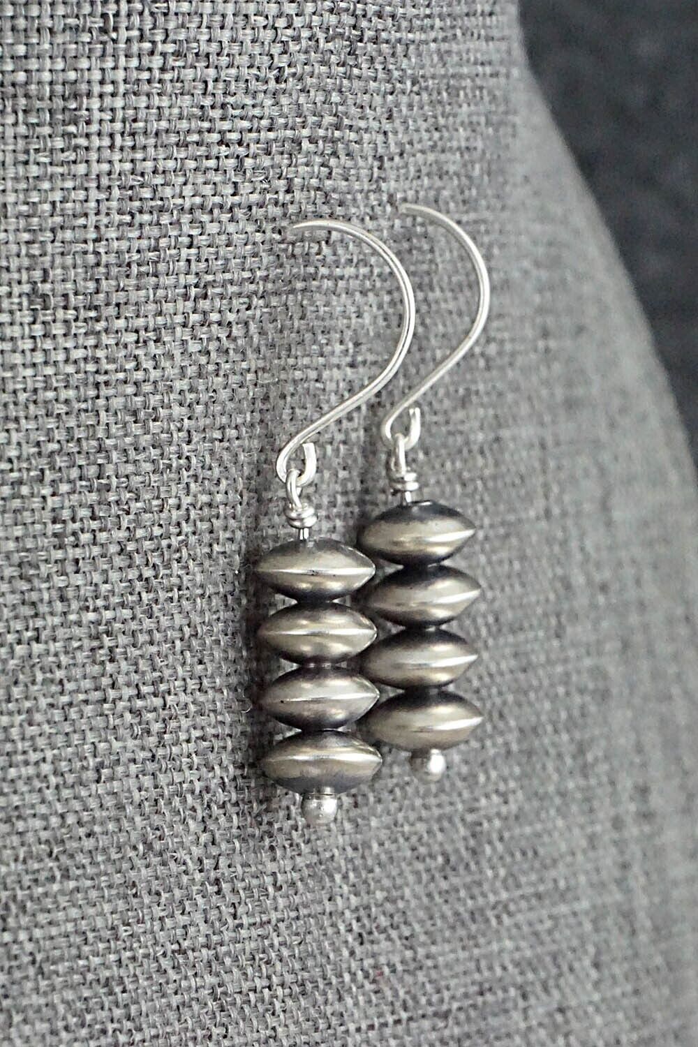 Sterling Silver Navajo Pearl Earrings - Bryannen Halwood