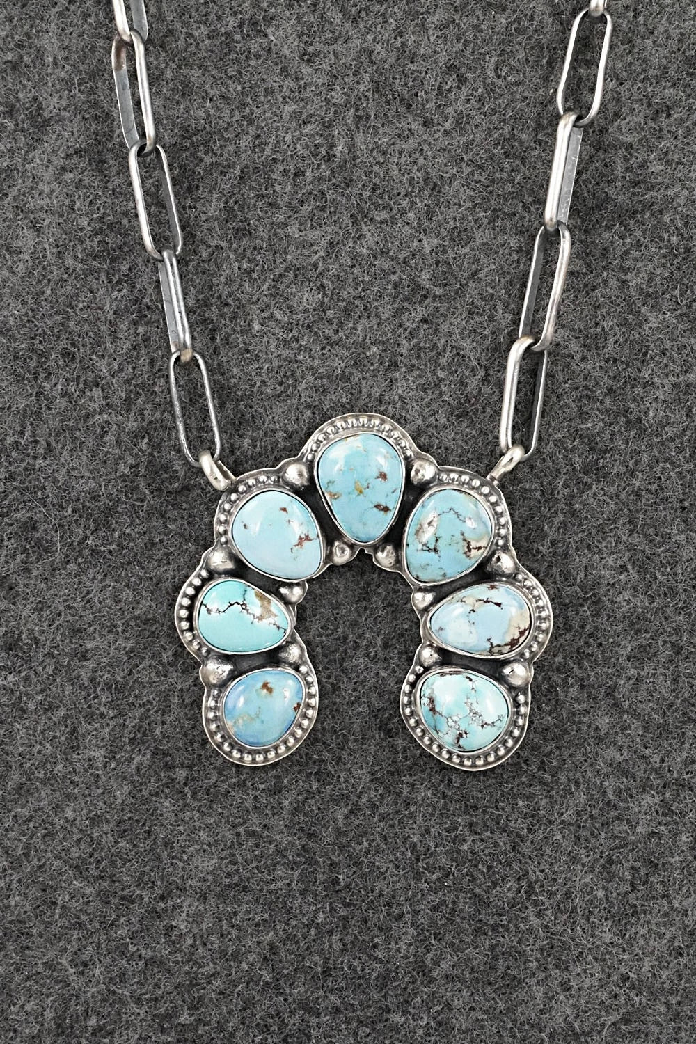 Turquoise & Sterling Silver Necklace - Darrin Livingston