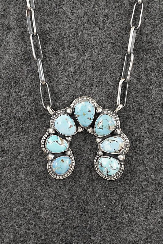 Turquoise & Sterling Silver Necklace - Darrin Livingston