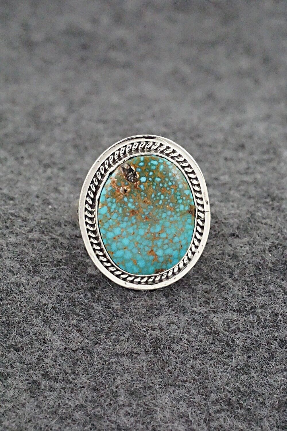 Turquoise & Sterling Silver Ring - Daniel Benally - Size 7.75