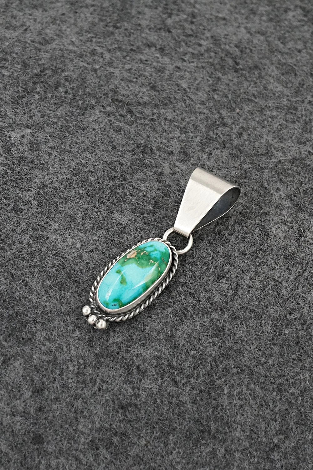 Turquoise & Sterling Silver Pendant - Rosemary Saunders