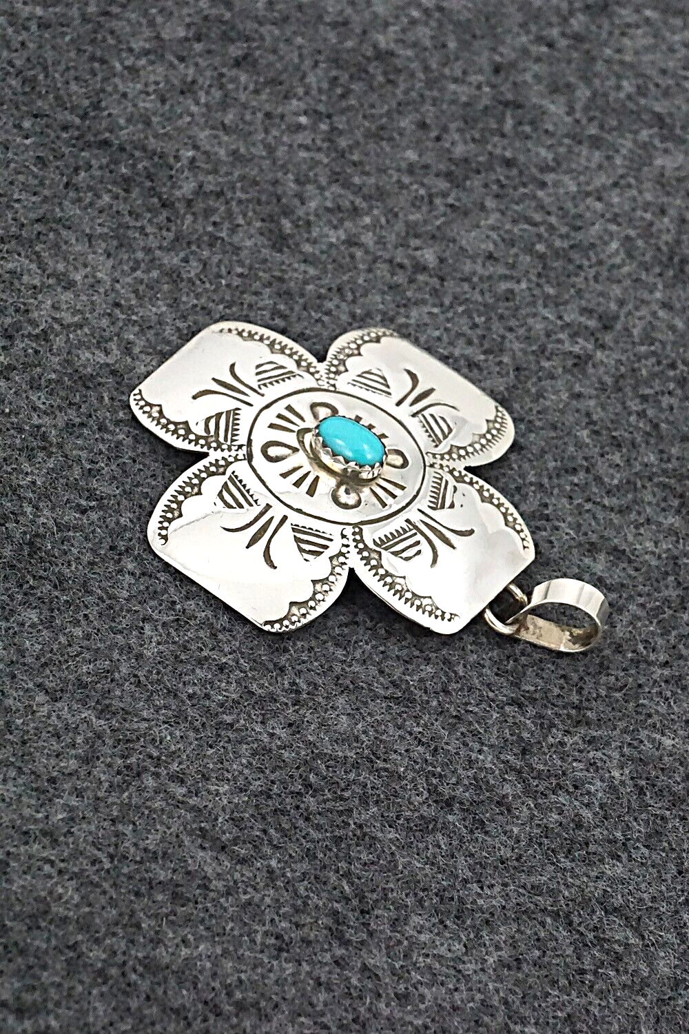 Turquoise & Sterling Silver Pendant - Bertha Begay