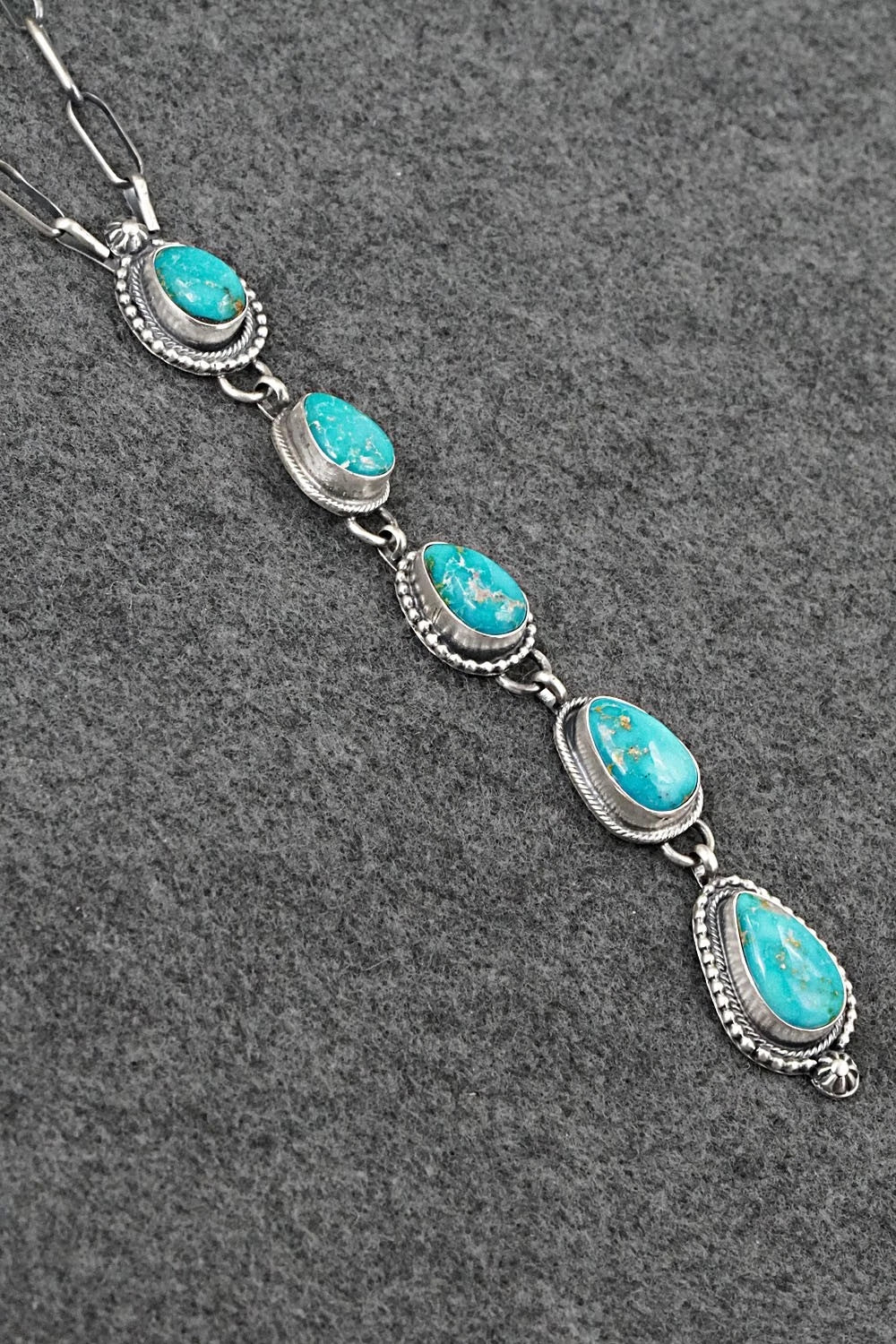 Turquoise & Sterling Silver Necklace - Bobby Johnson