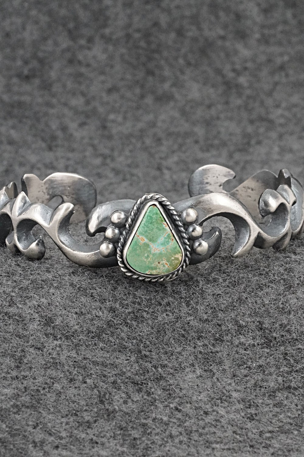 Turquoise & Sterling Silver Bracelet - Harrison Bitsue