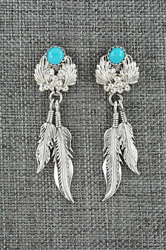 Turquoise & Sterling Silver Earrings - Roger Pino