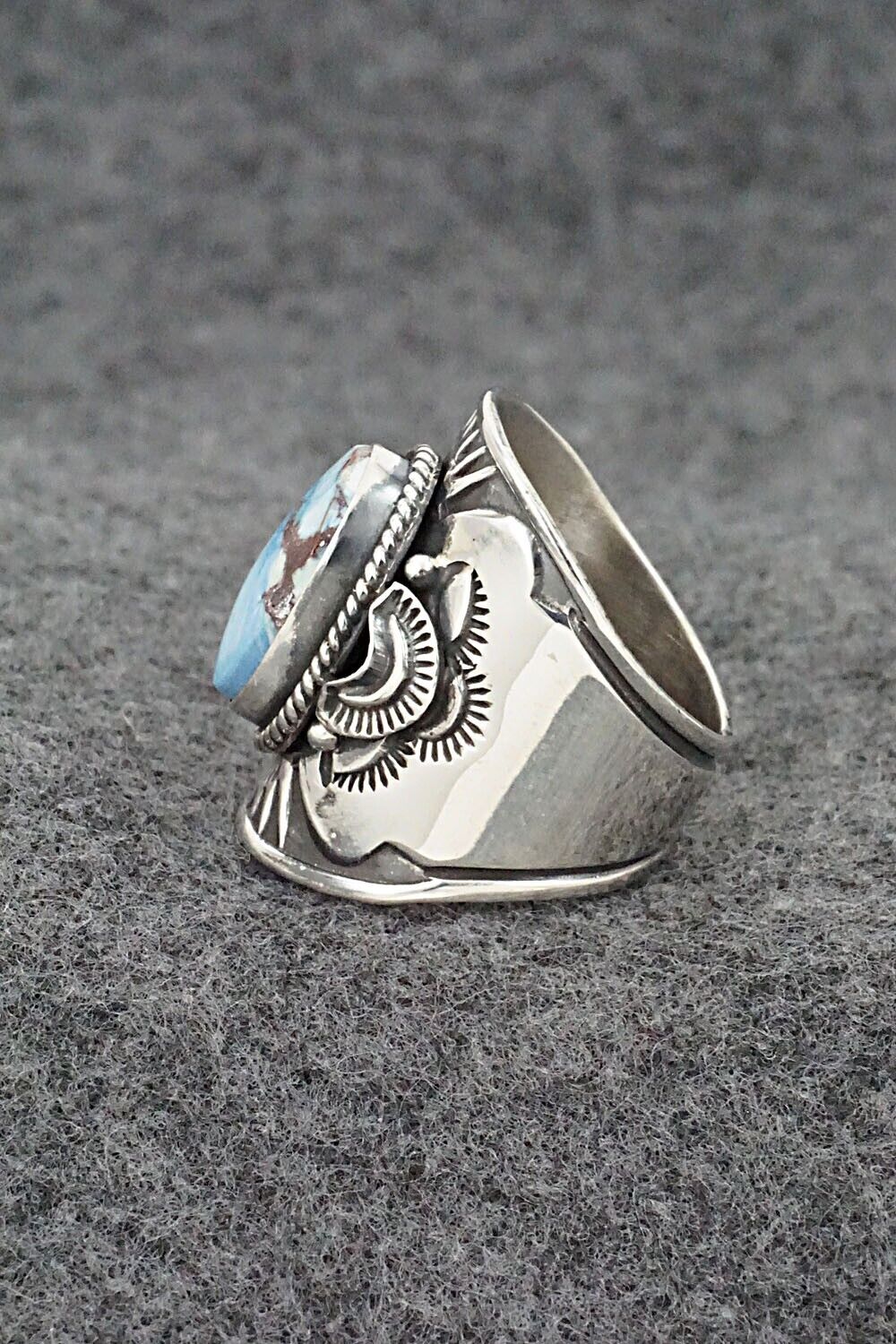 Turquoise & Sterling Silver Ring - Derrick Gordon - Size 8