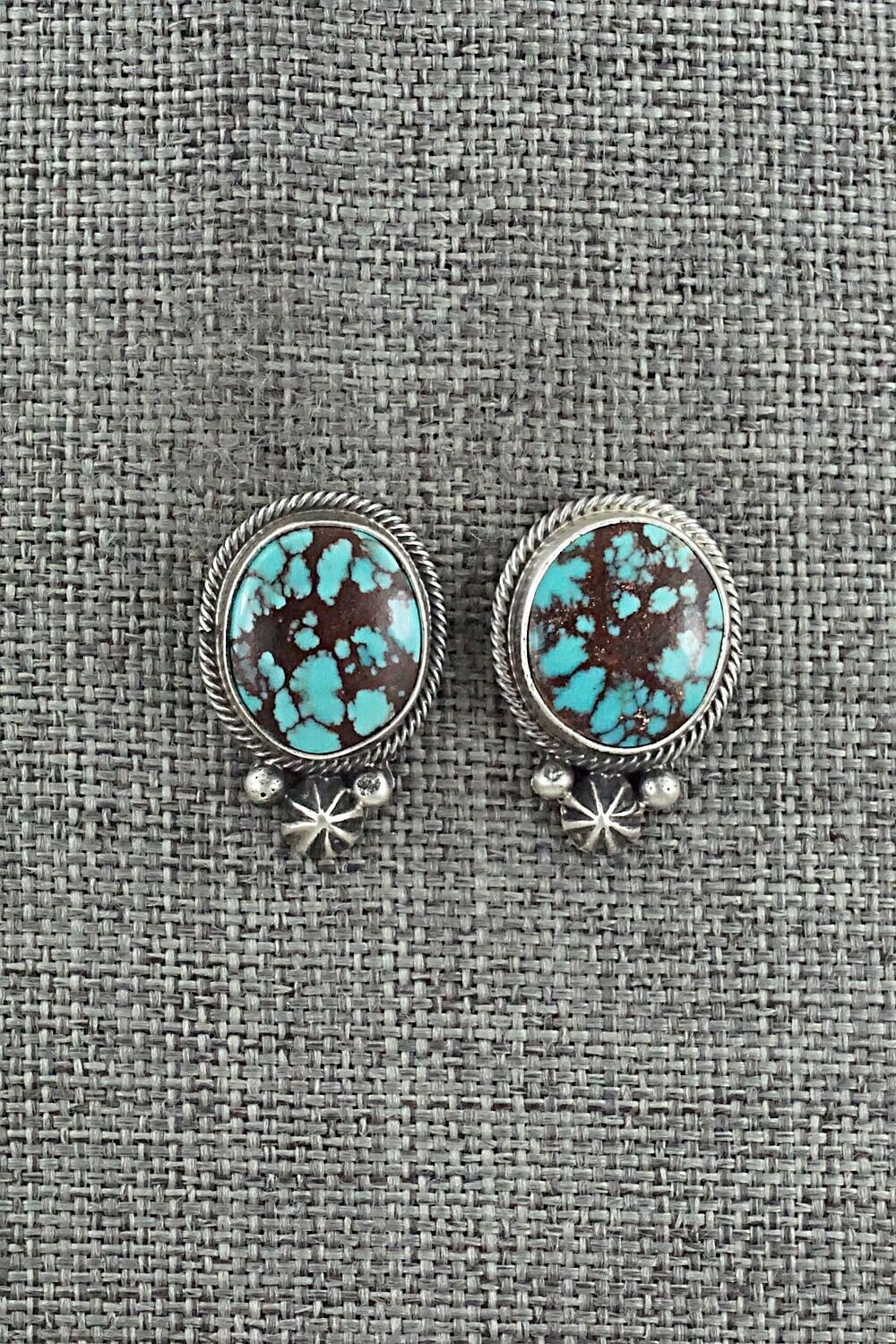 Turquoise & Sterling Silver Pendant & Earrings Set - Darrin Livingston