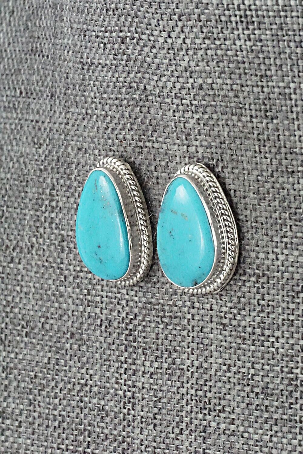 Turquoise & Sterling Silver Earrings - Sharon McCarthy