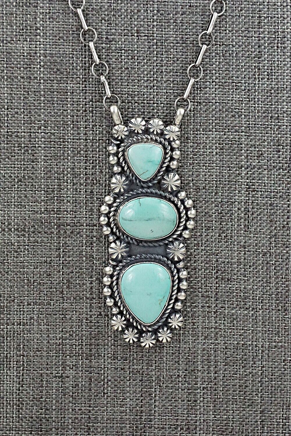 Turquoise & Sterling Silver Necklace - Jeff James
