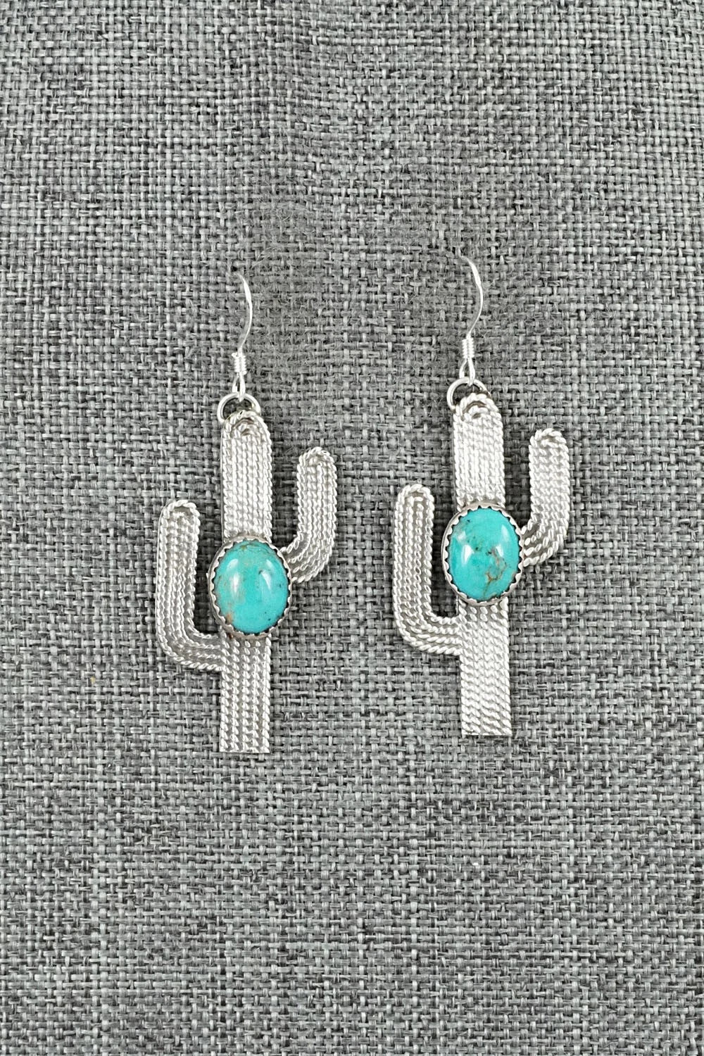 Turquoise & Sterling Silver Earrings - Annette Chiquito