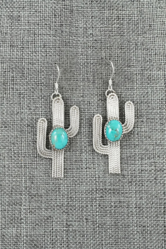 Turquoise & Sterling Silver Earrings - Annette Chiquito