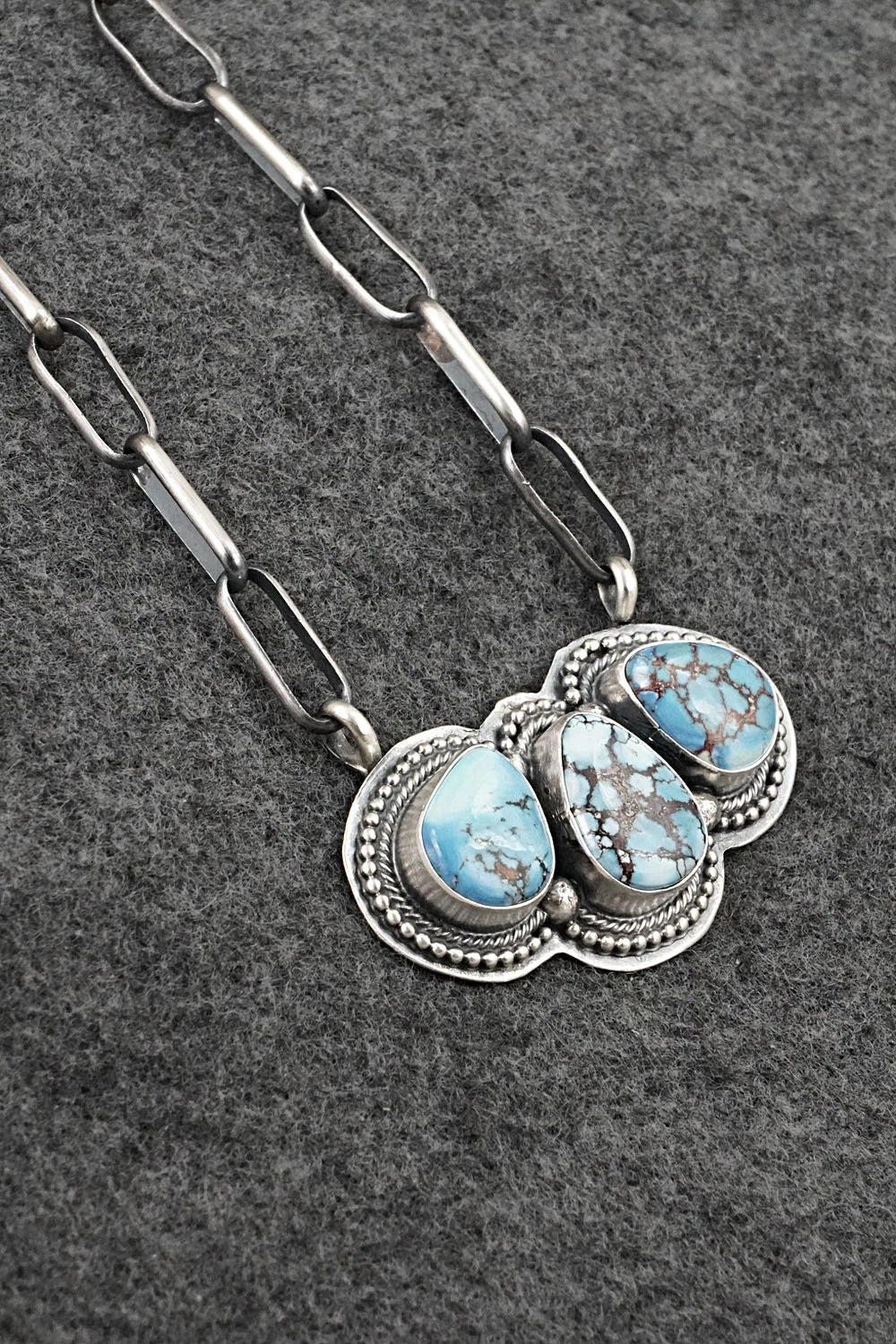 Turquoise & Sterling Silver Necklace - Darrin Livingston