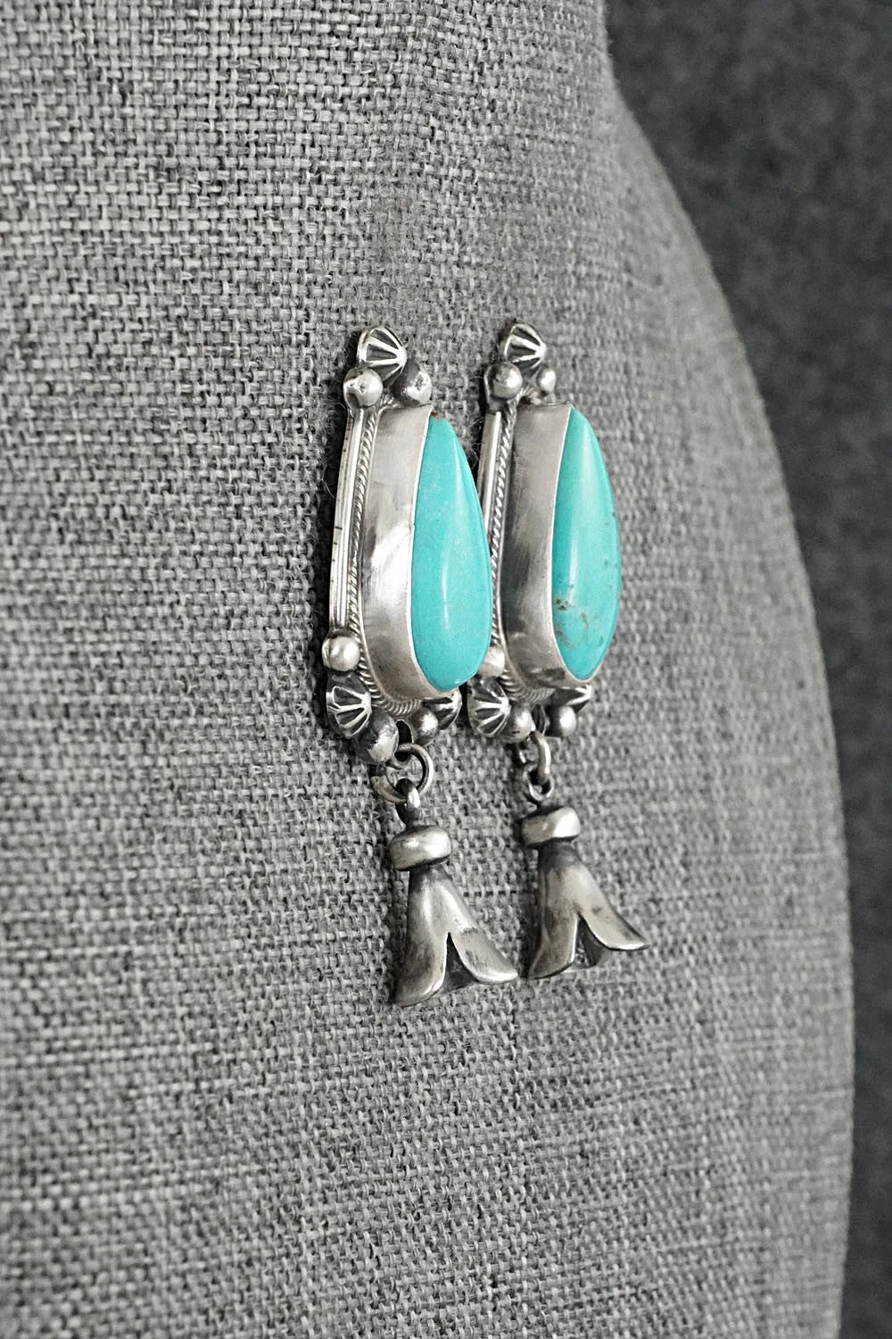 Turquoise & Sterling Silver Earrings - Bobby Johnson