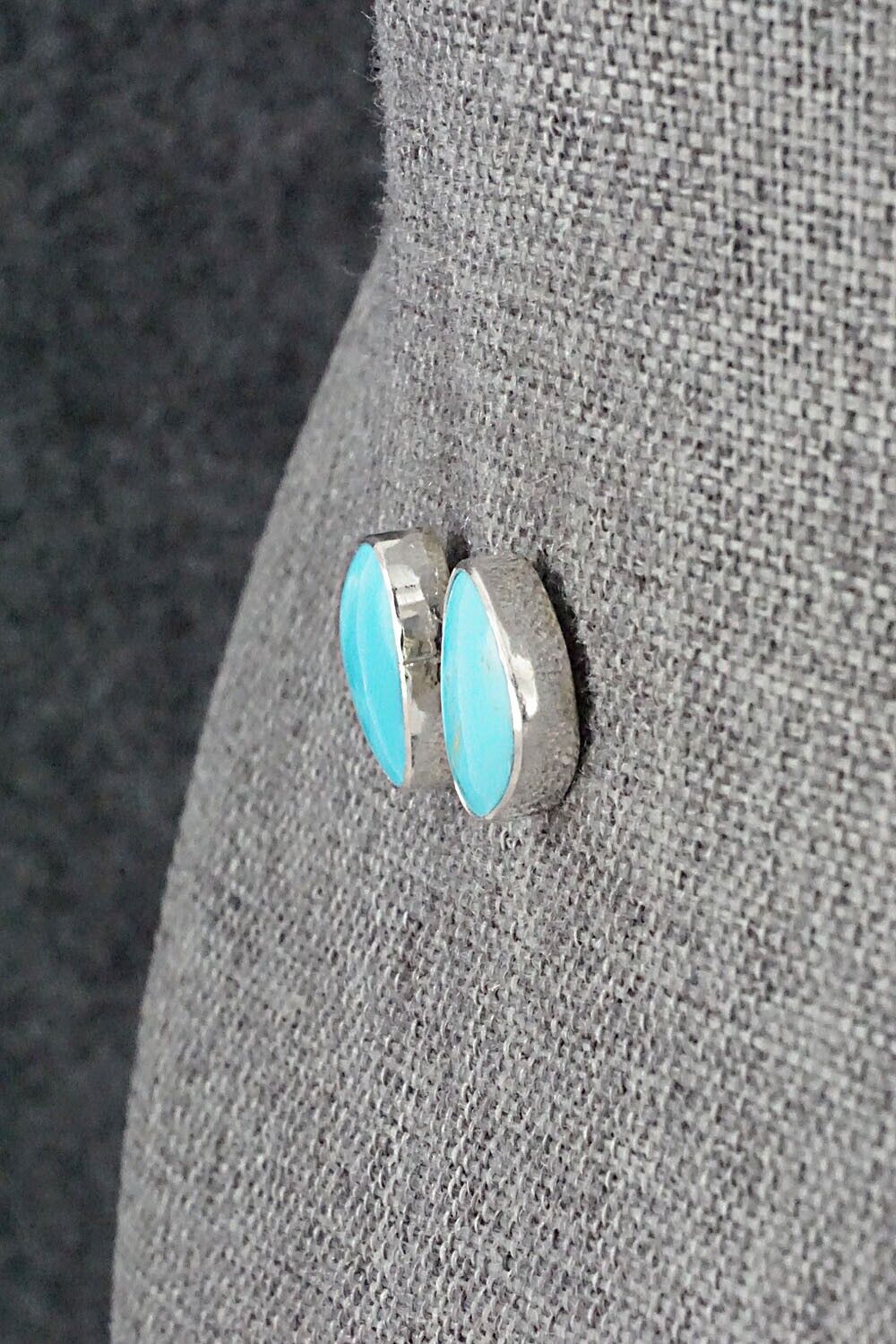 Turquoise & Sterling Silver Earrings - Marco Begaye