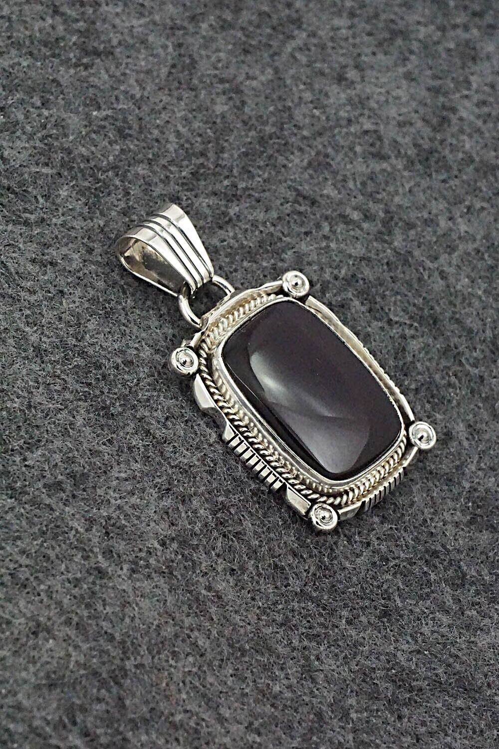 Onyx & Sterling Silver Pendant - Sharon McCarthy