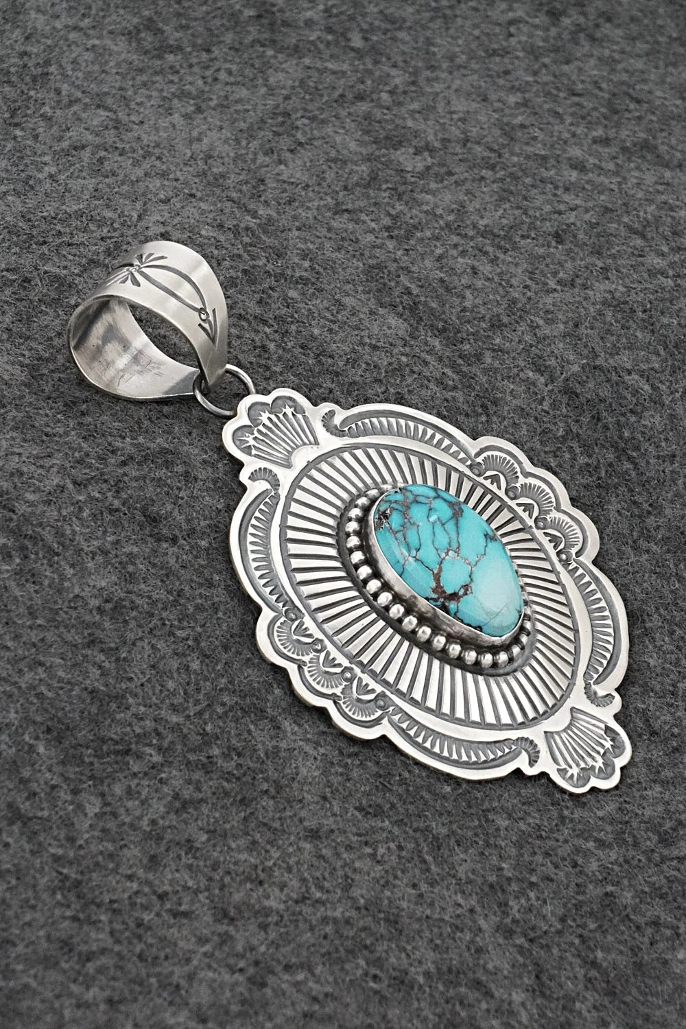 Turquoise & Sterling Silver Pendant - Arnold Blackgoat