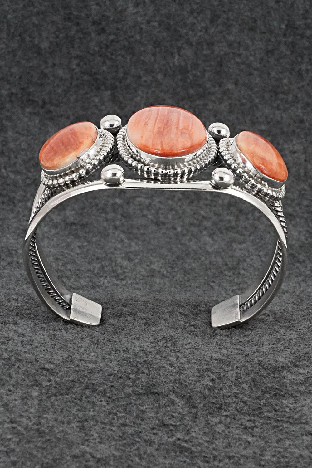 Spiny Oyster & Sterling Silver Bracelet - Kathleen Livingston