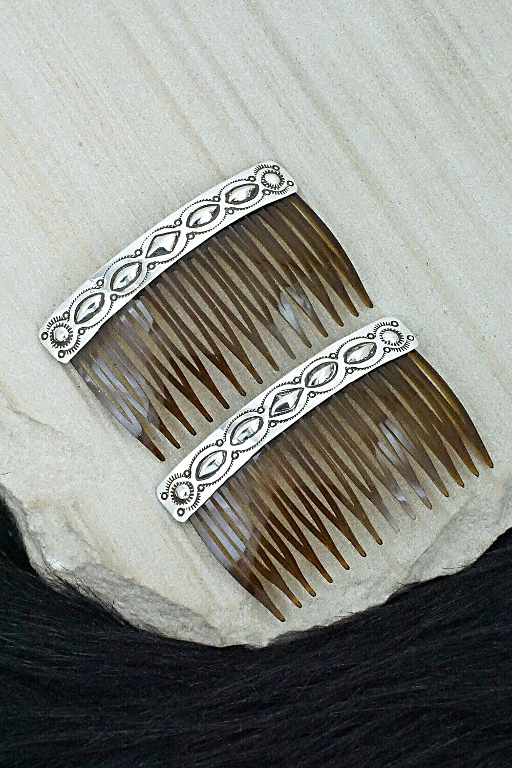 Sterling Silver Hair Combs - Jennie Blackgoat