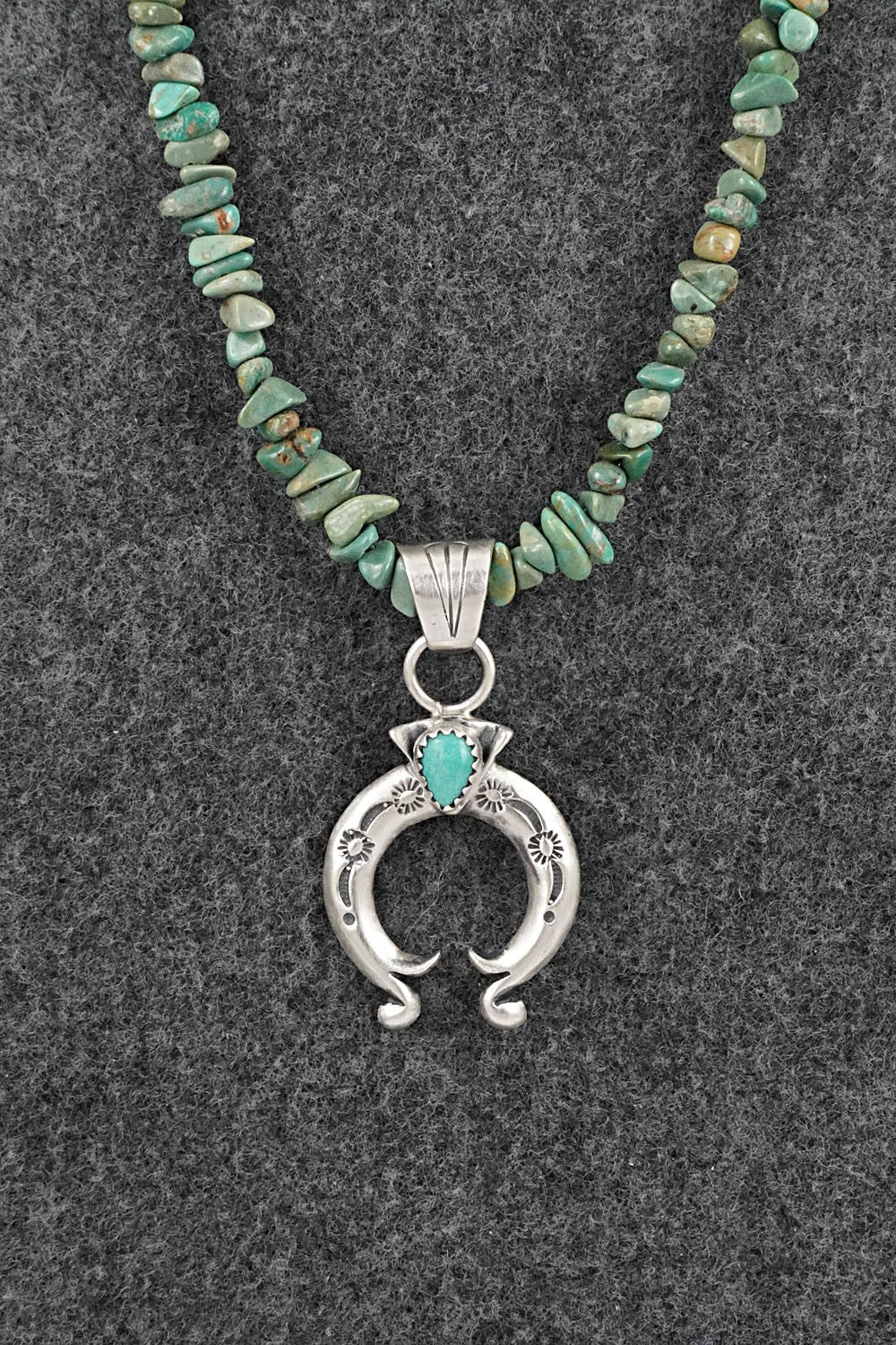 Turquoise & Sterling Silver Necklace 16" - Louise Joe