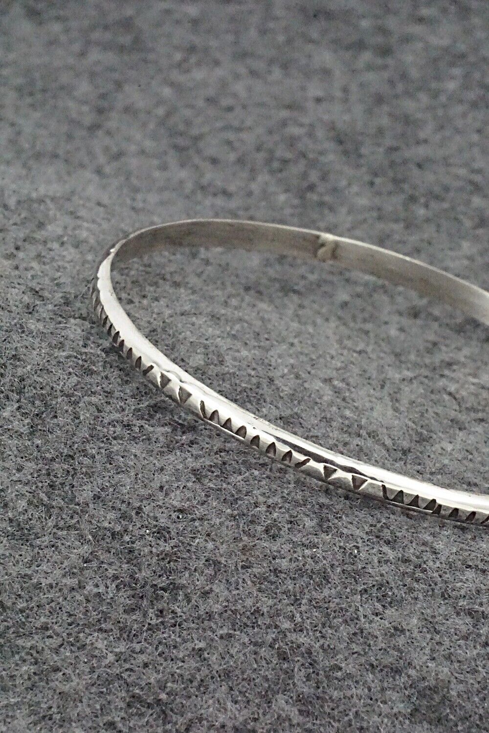 Sterling Silver Bangle Bracelet - Elaine Tahe