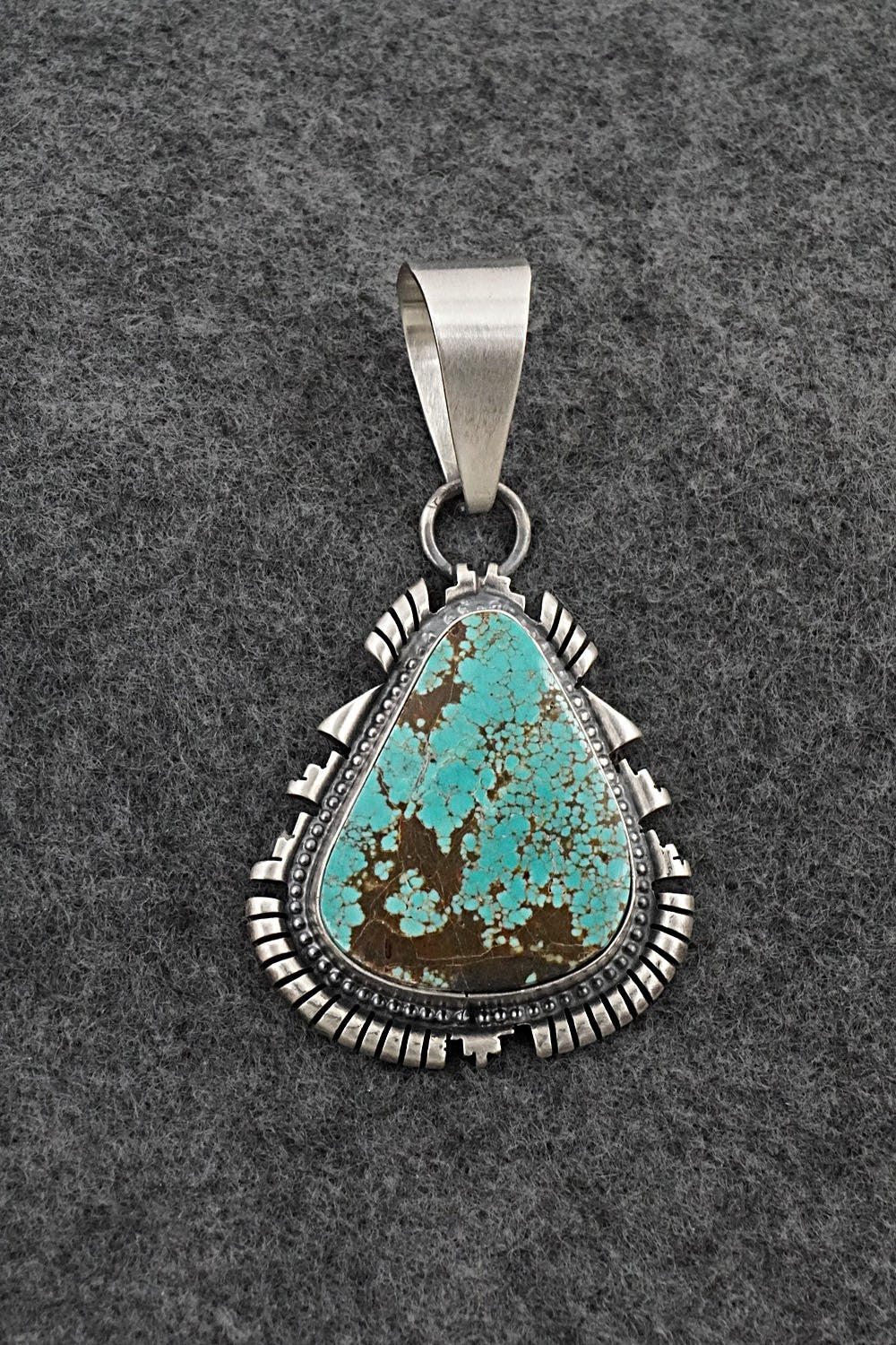 Turquoise & Sterling Silver Pendant - Randy Billy