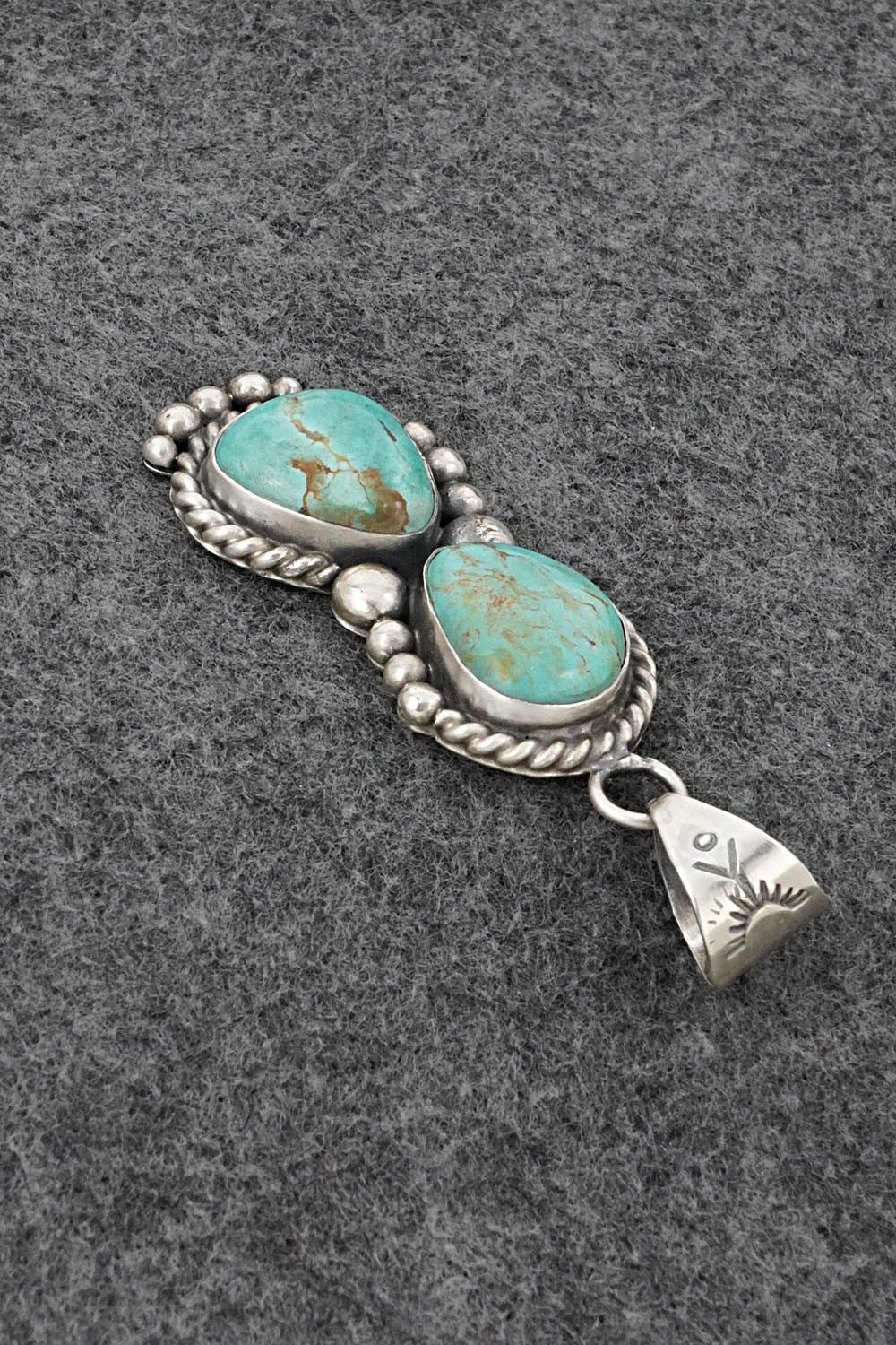 Turquoise & Sterling Silver Pendant - Antwone Brown