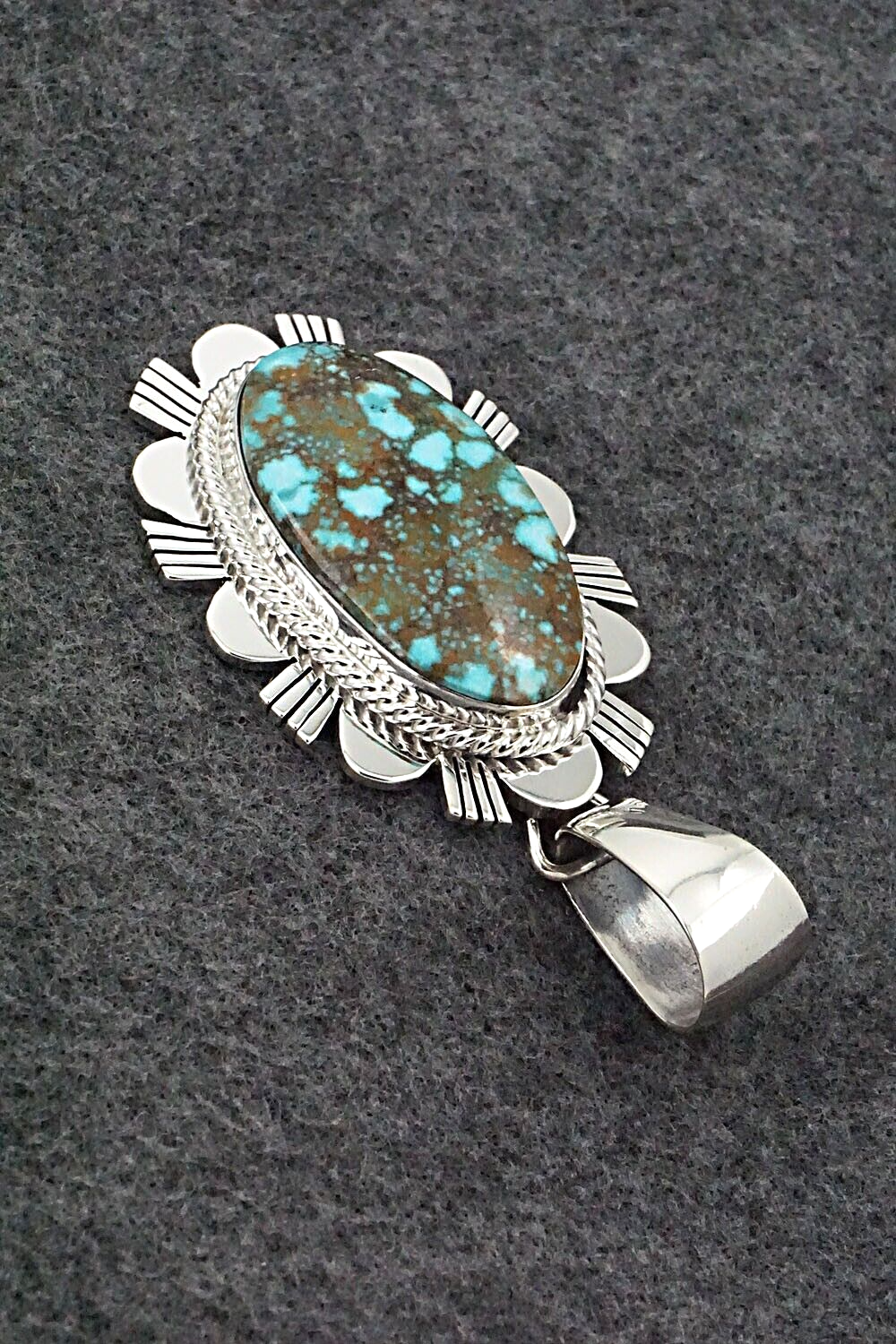 Turquoise & Sterling Silver Pendant - Paul Livingston