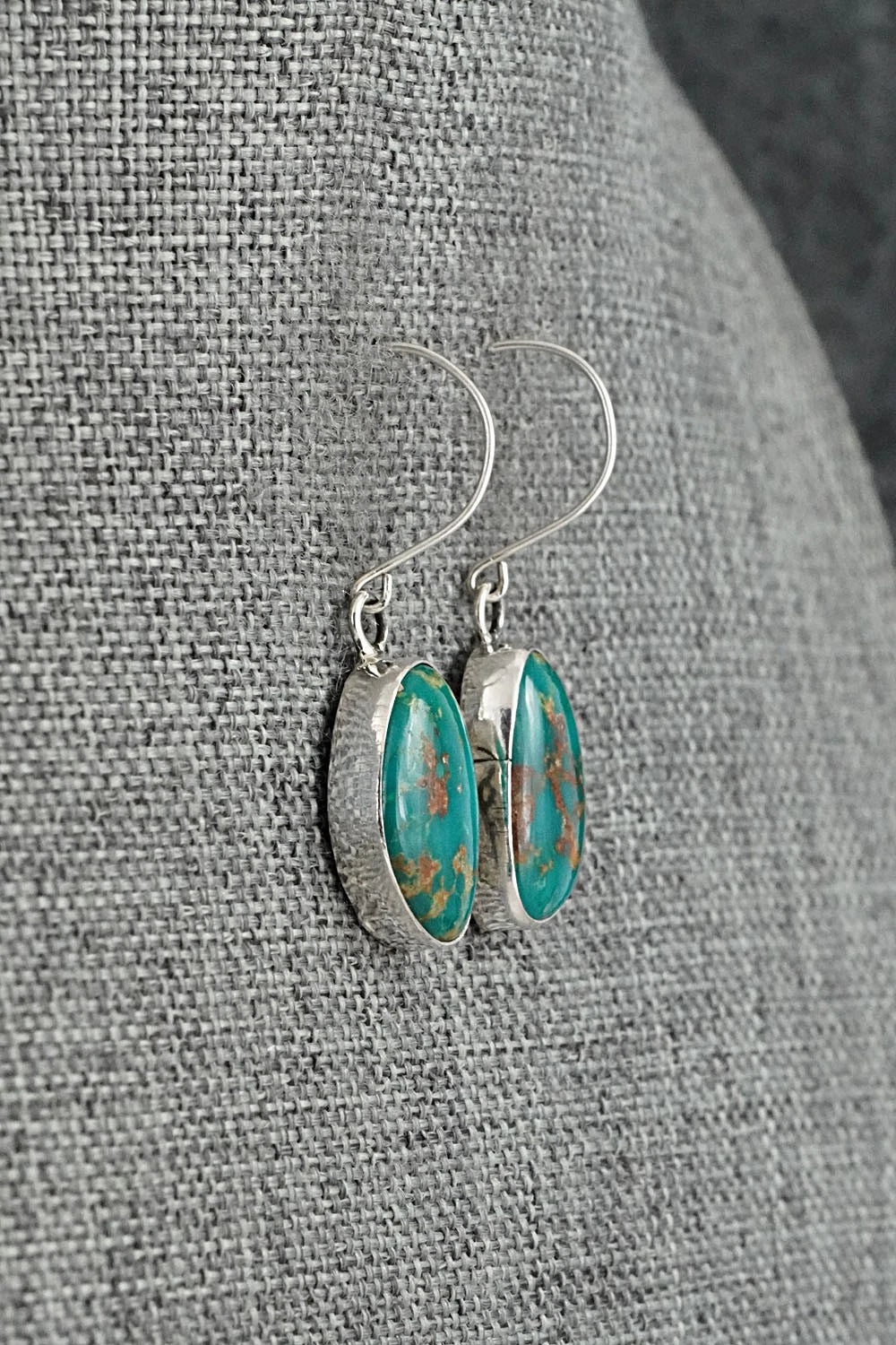 Turquoise & Sterling Silver Earrings - Rosemary Saunders