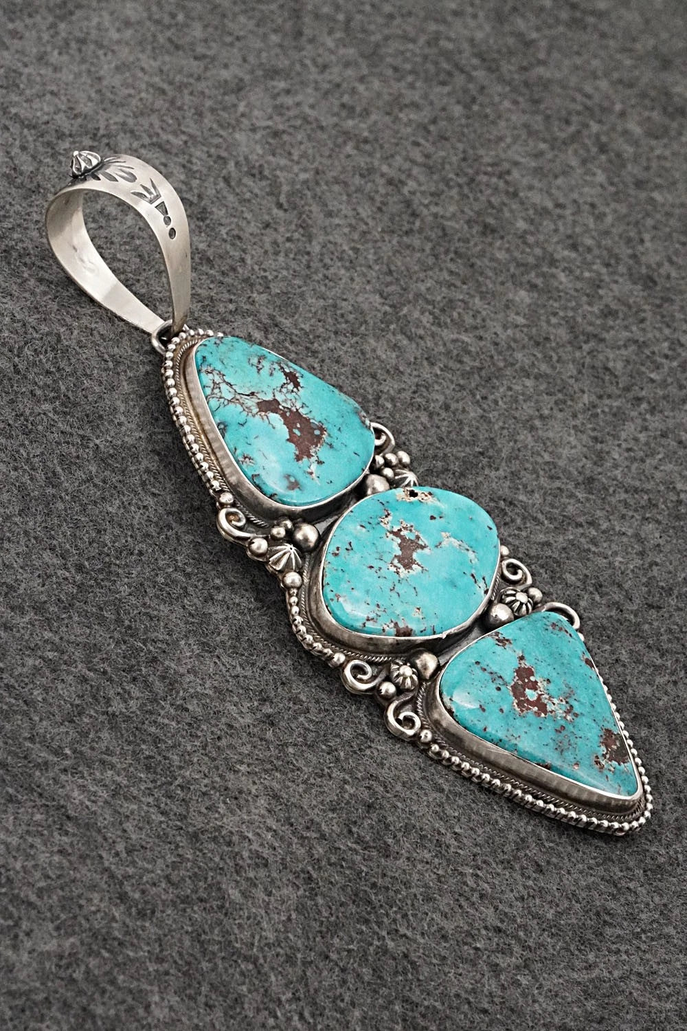 Turquoise & Sterling Silver Pendant - Kathleen Livingston