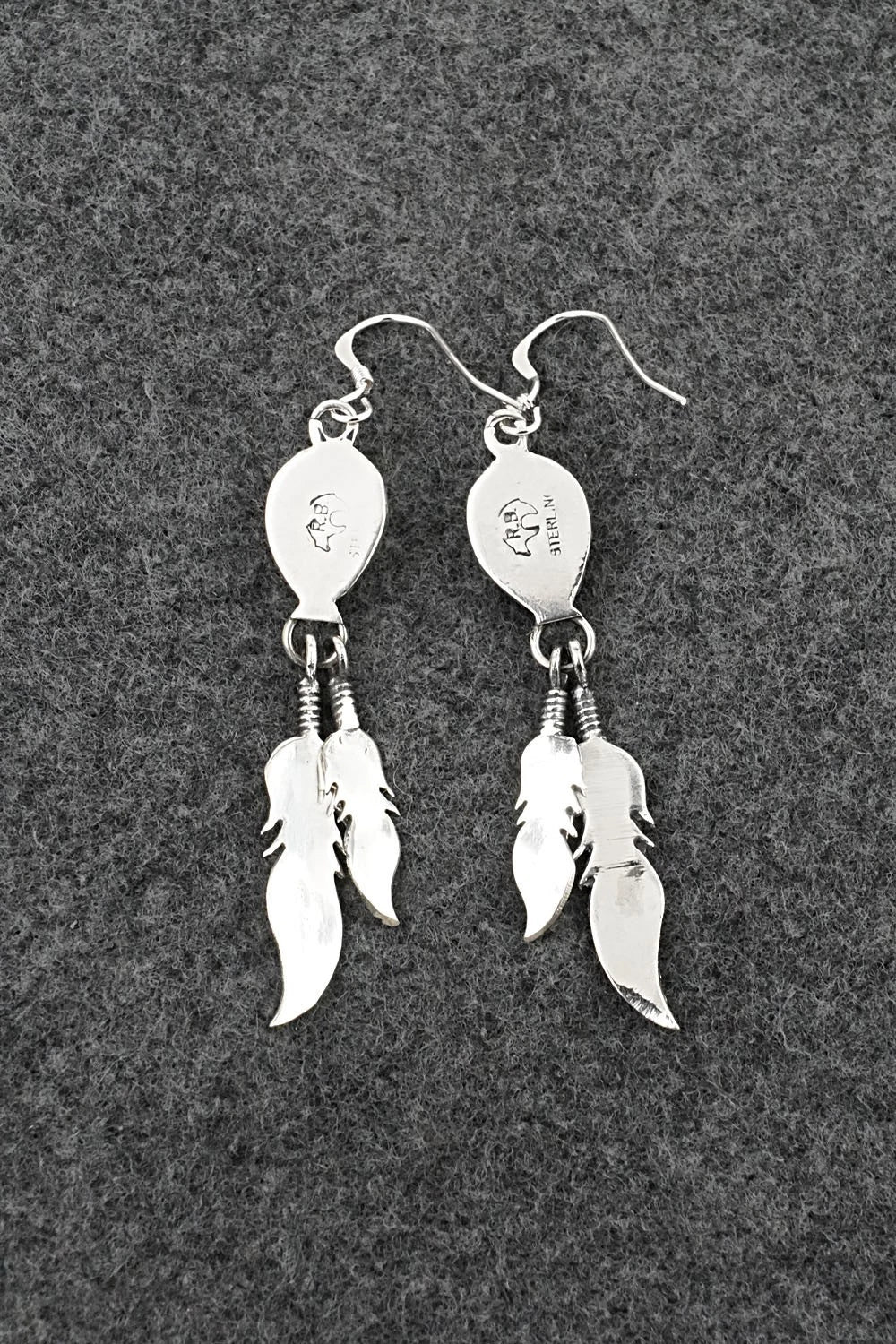 Turquoise & Sterling Silver Earrings - Isabelle Yazzie