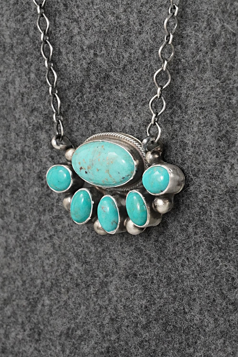 Turquoise & Sterling Silver Necklace - Kathleen Livingston