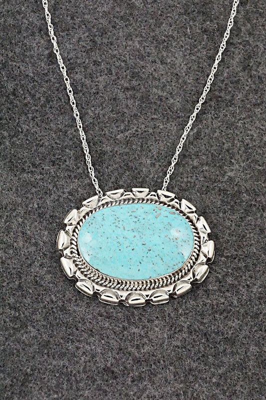 Turquoise & Sterling Silver Necklace - Jimson Belin