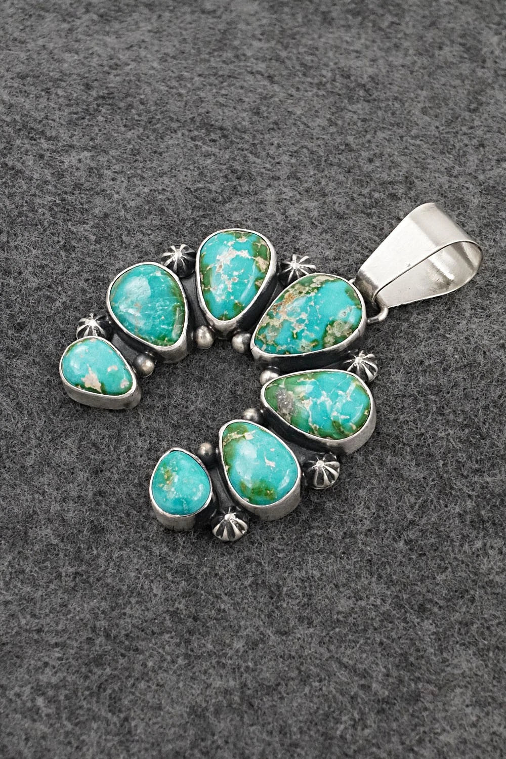Turquoise & Sterling Silver Pendant - Paul Livingston