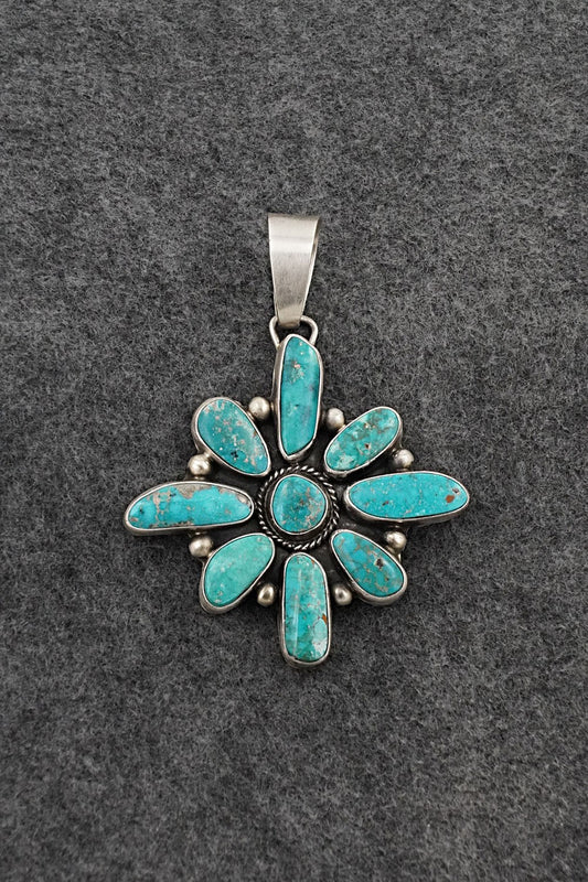Turquoise & Sterling Silver Pendant - Kathleen Livingston