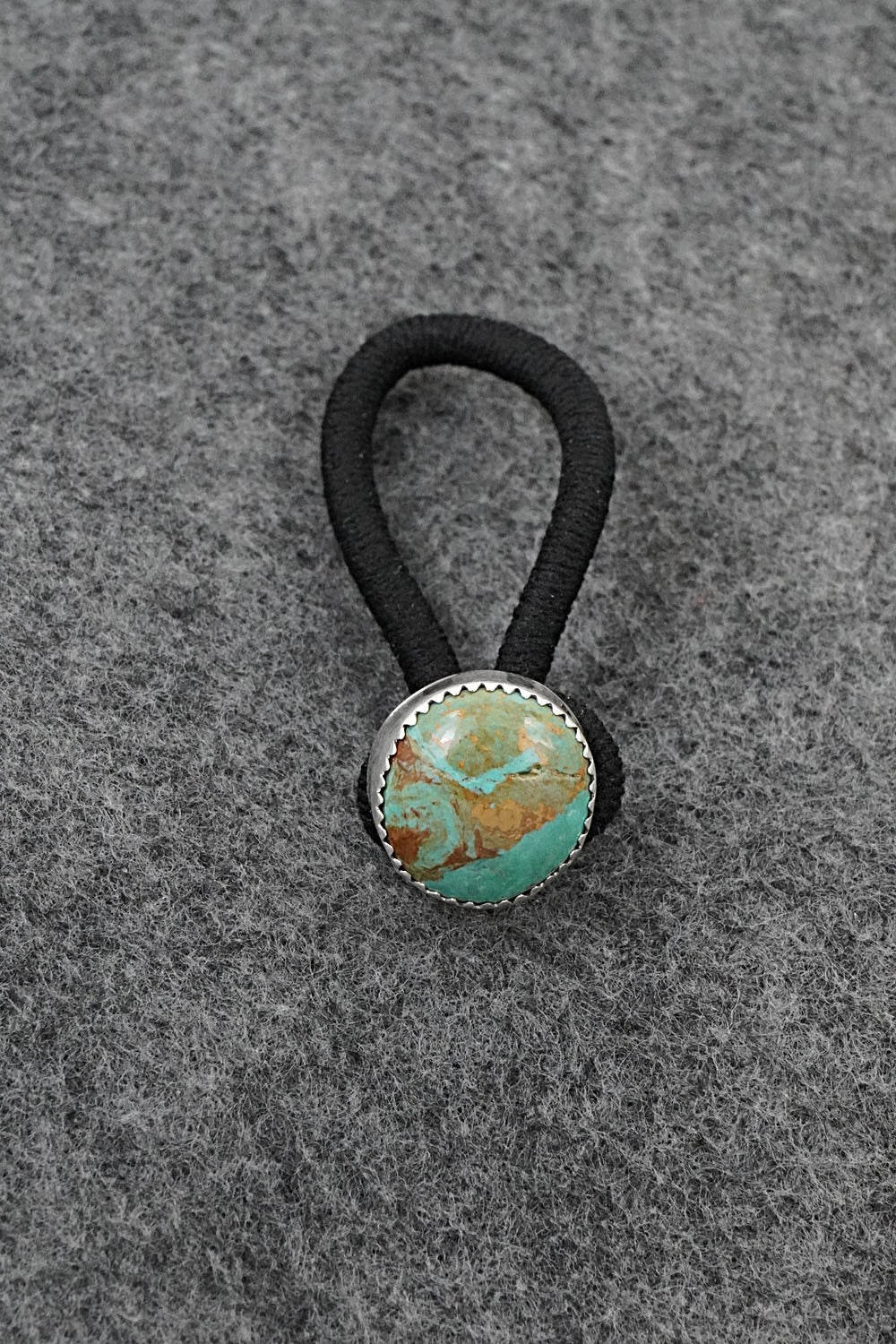 Turquoise & Sterling Silver Hair Tie - Jolene Begay