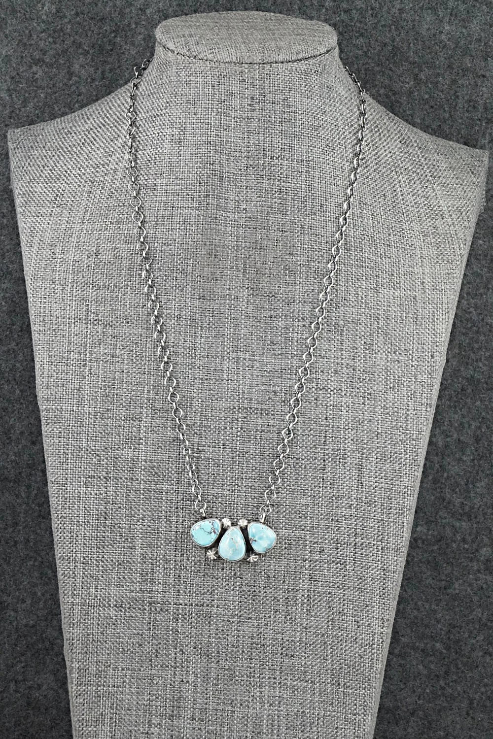 Turquoise & Sterling Silver Necklace - Darrin Livingston
