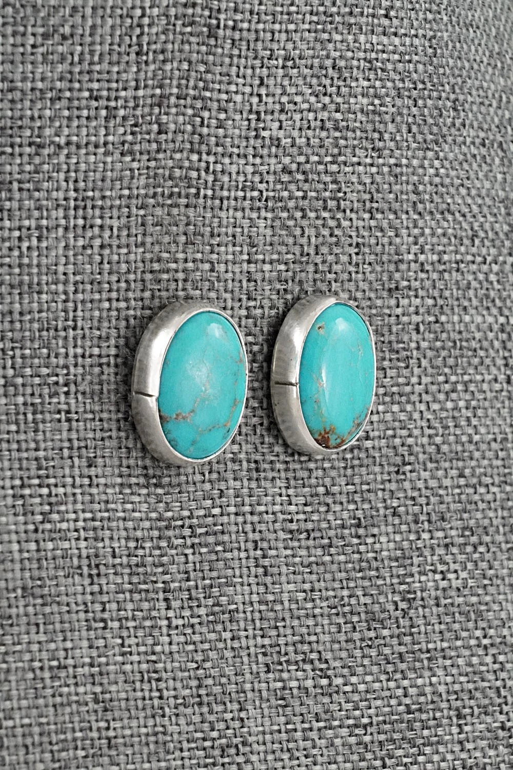 Turquoise & Sterling Silver Earrings - Rosemary Saunders