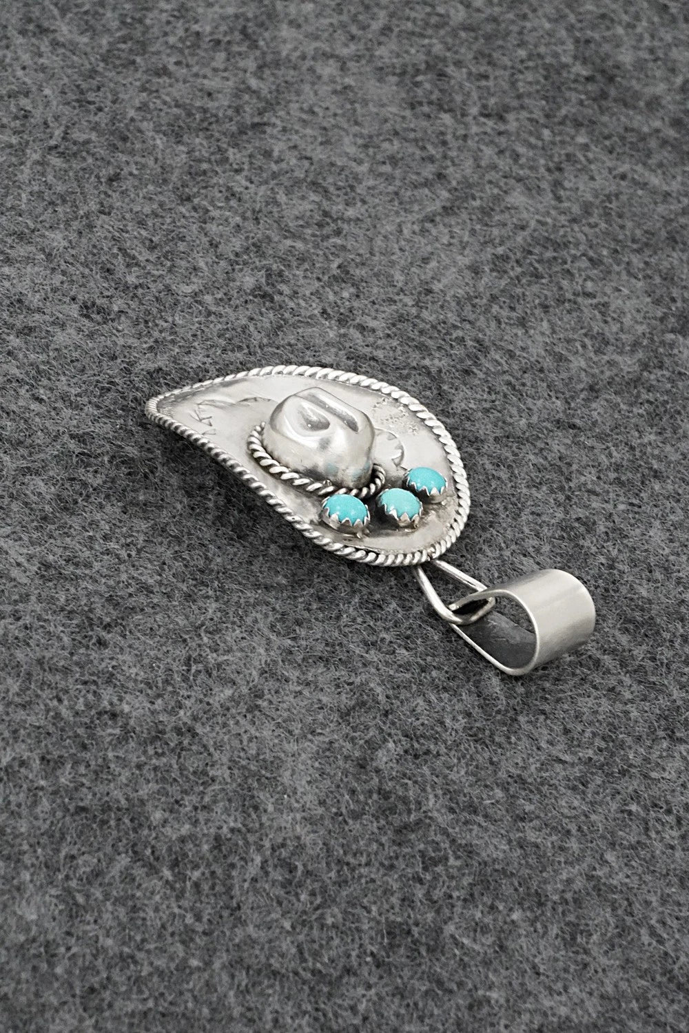 Turquoise & Sterling Silver Pendant - Davey Morgan