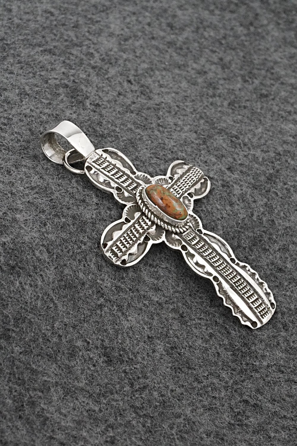 Turquoise & Sterling Silver Pendant - Leonard Maloney