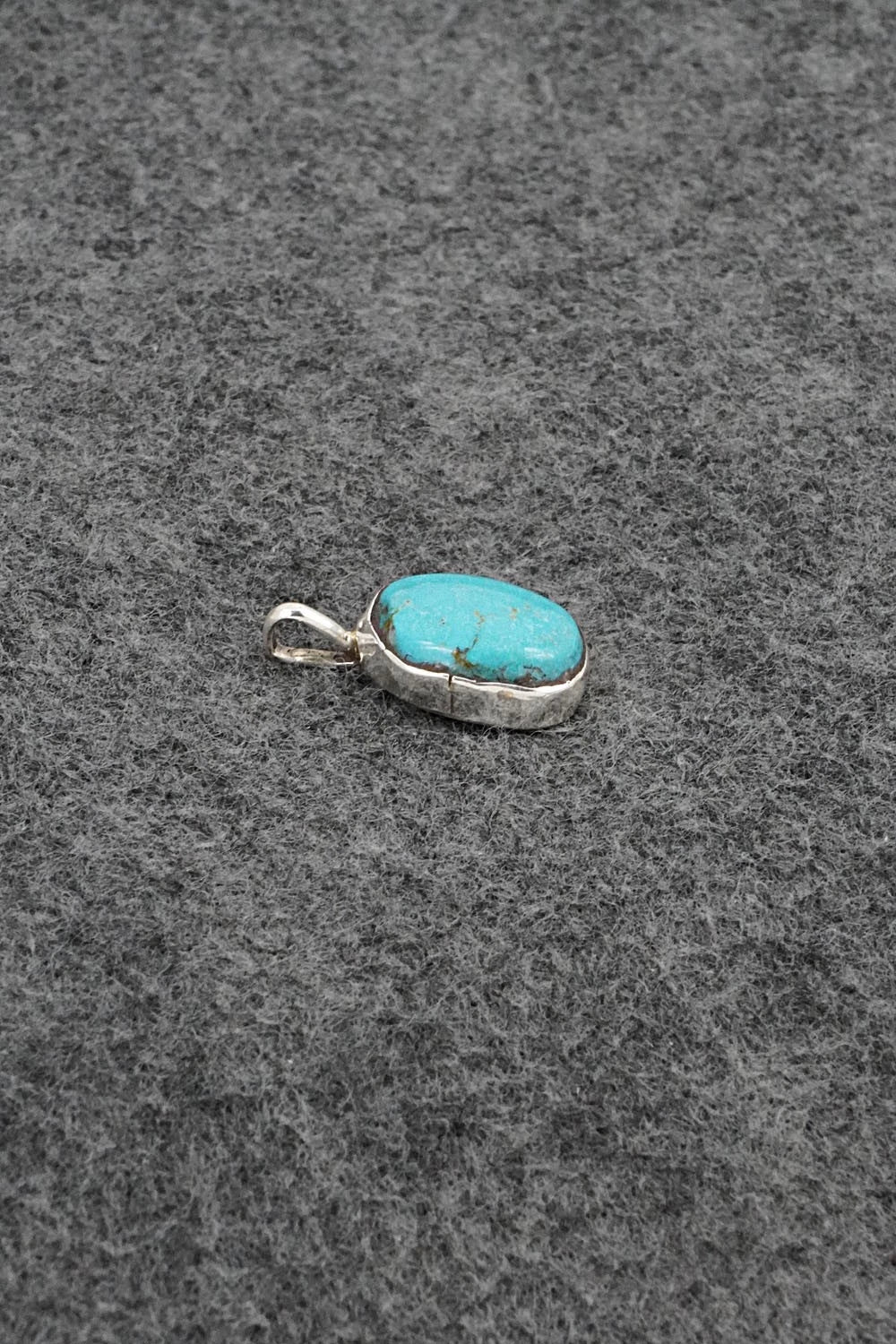 Turquoise & Sterling Silver Pendant - Ernest Hawthorne