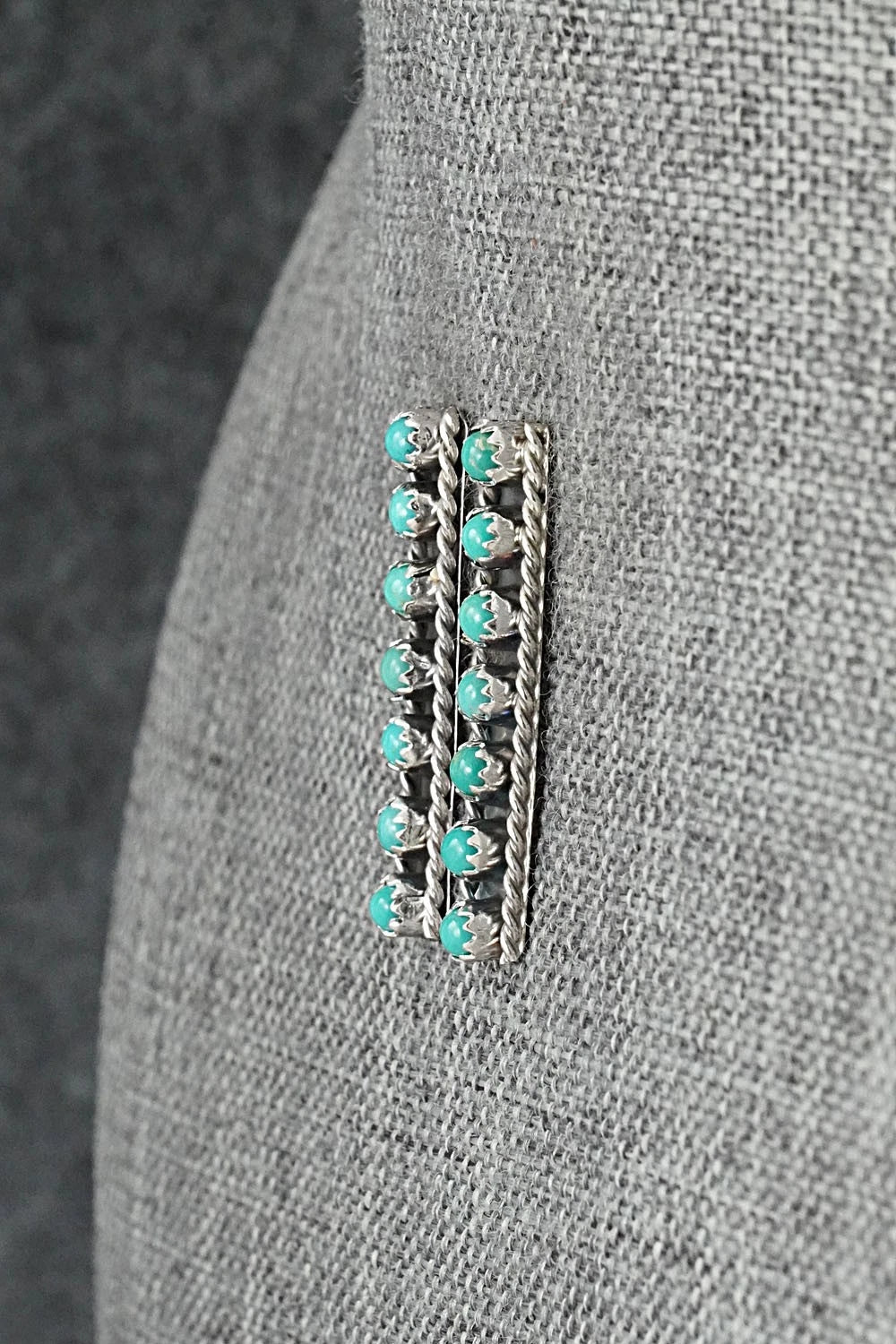 Turquoise & Sterling Silver Earrings - Dominic Duboise