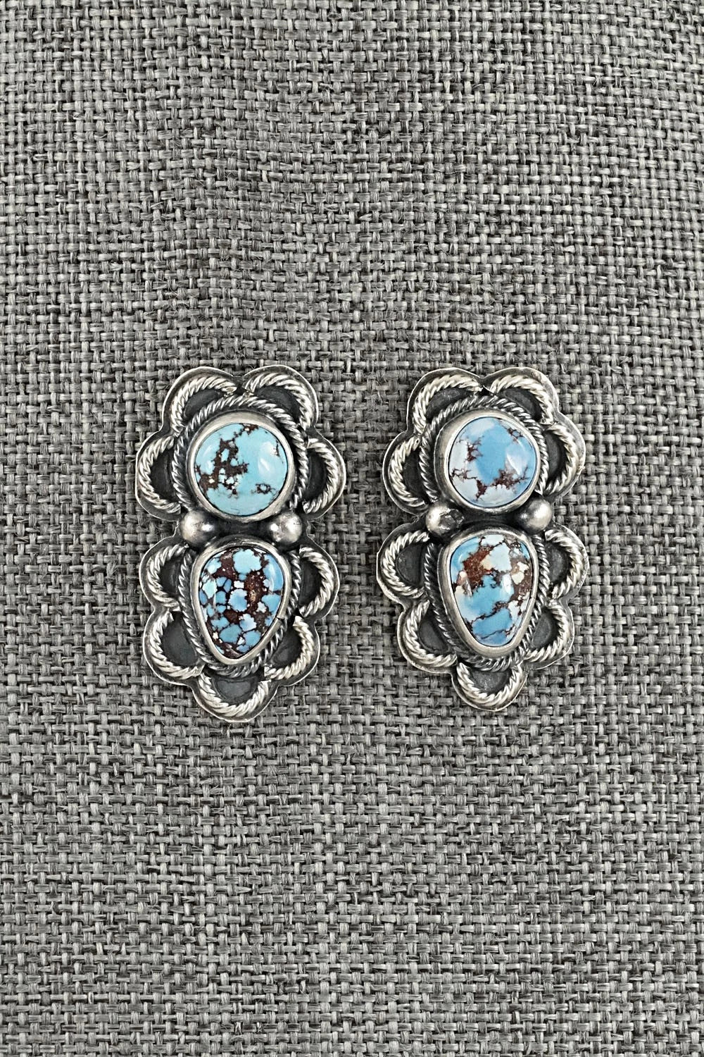Turquoise & Sterling Silver Squash Blossom Set - Darrin Livingston
