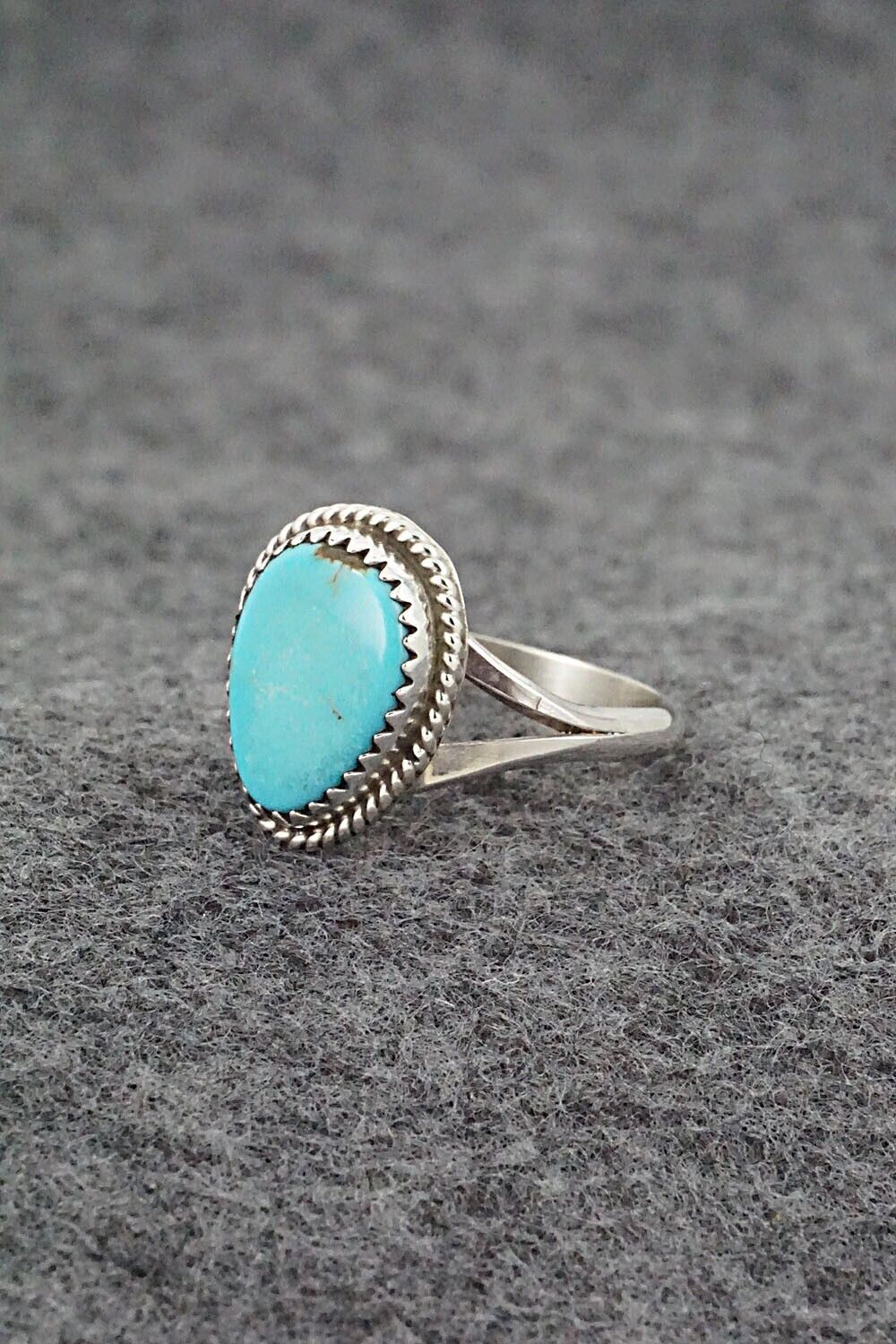 Turquoise & Sterling Silver Ring - Robert Martinez - Size 8.25